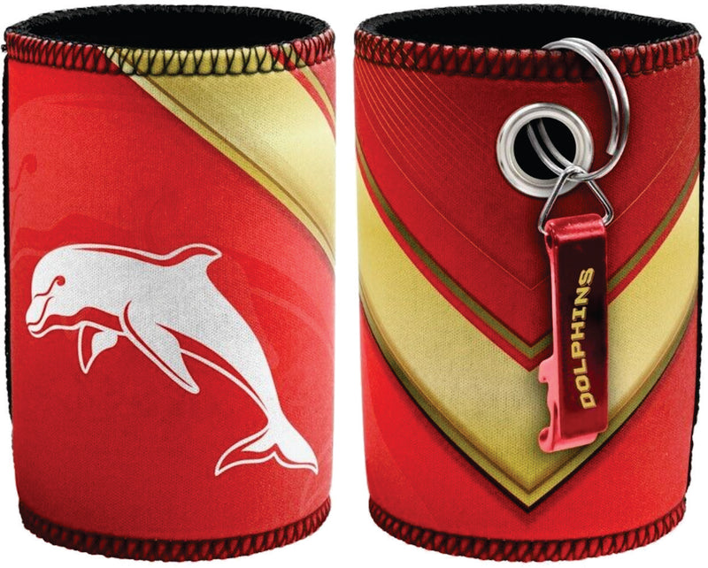 Dolphins NRL Rugby League Stubby Holder Can Cooler with Bottle Opener