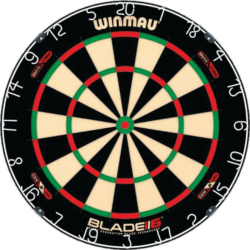 Winmau Blade 6 Dual Core Dartboard + Blade 6 Surround + Plasma Light + 6 Darts