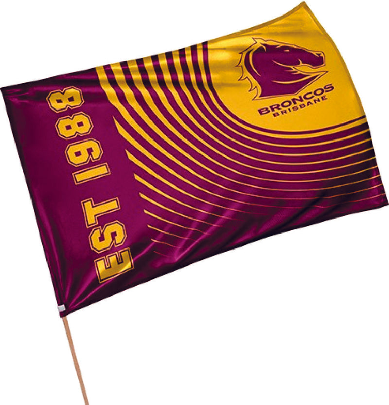 NRL Game Day Team Flag Banner with Pole - Choose Team