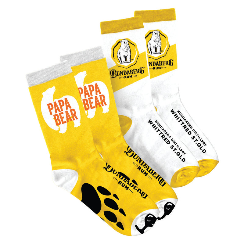 Bundy Bundaberg Rum Set of 2 Crew Socks