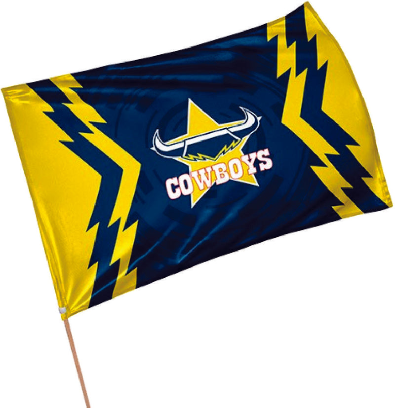 NRL Game Day Team Flag Banner with Pole - Choose Team