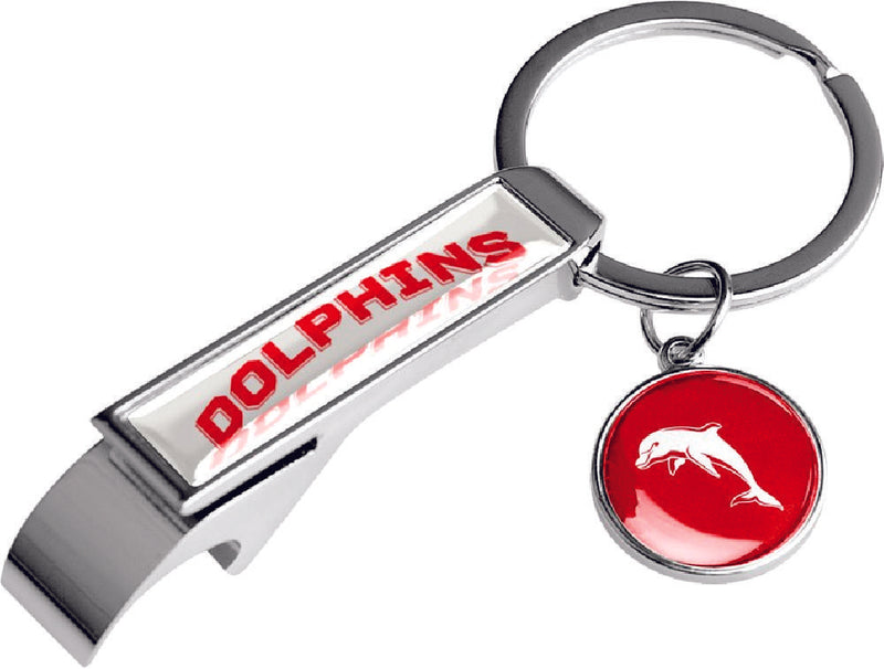 Redcliffe Dolphins NRL Metal Keyring Bottle opener with Pendant Camping Leisure Supplies