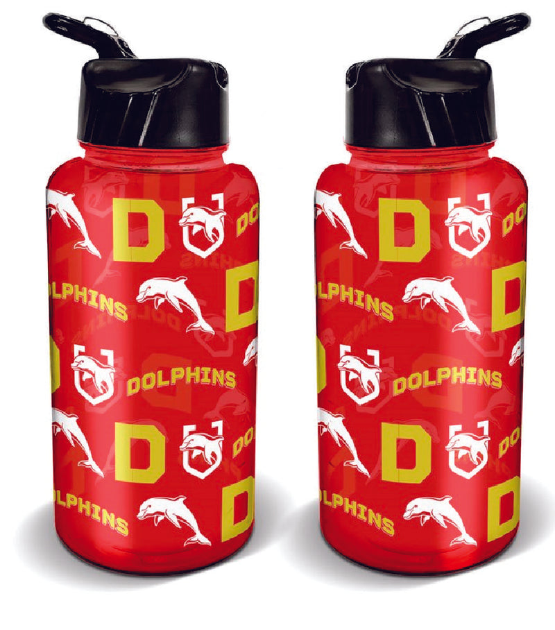 Redcliffe Dolphins NRL TEAM Large Flip Drink Water Bottle Camping Leisure Supplies