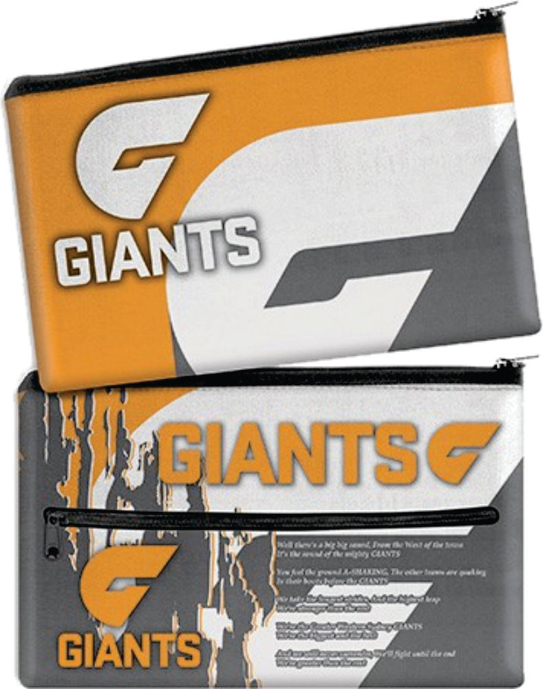 GWS Giants AFL Pencil Case School Office Footy Fan AFL Merchandise