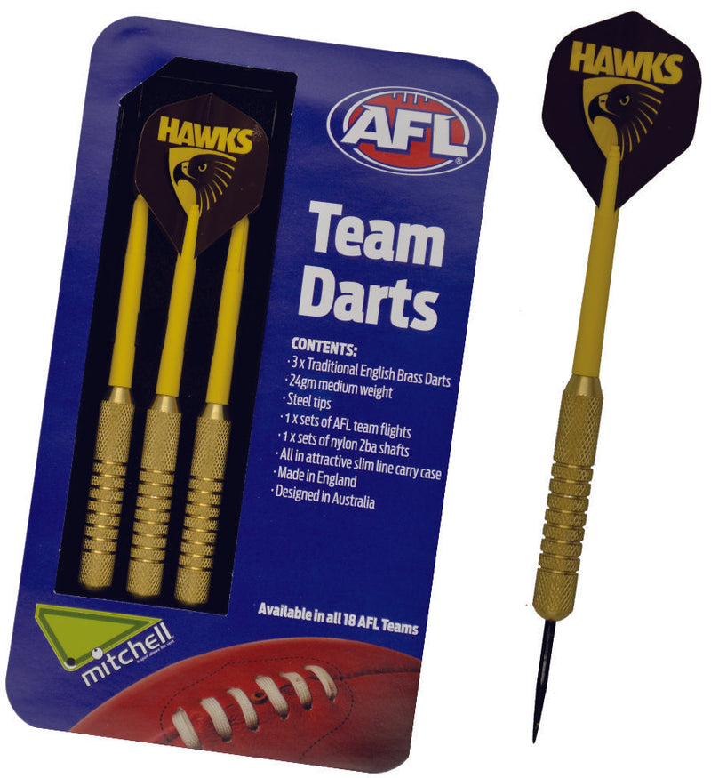 Hawthorn AFL Set of 3 Traditional English Brass Darts