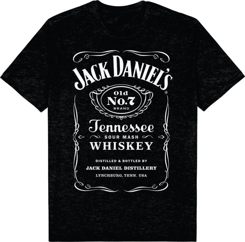 Jack Daniels OLD No 7 Full Label Marle Tee Shirt