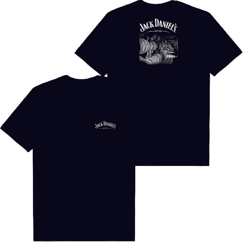 Jack Daniels Barrels Design Black Tee T-Shirt New Design