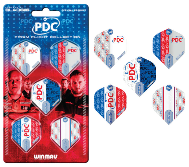 Winmau PDC 2024 Prism Flight Collection 100 Micron Pack of 5 sets 15 fights