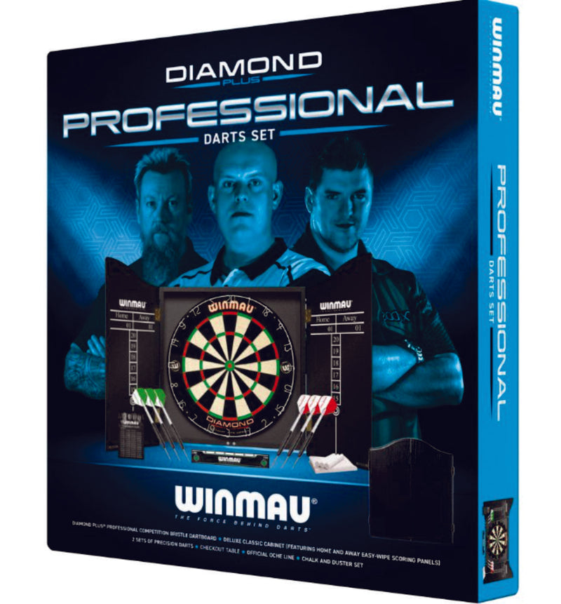 Winmau Professional Dartboard Set Diamond Dartboard with Darts and Accessories