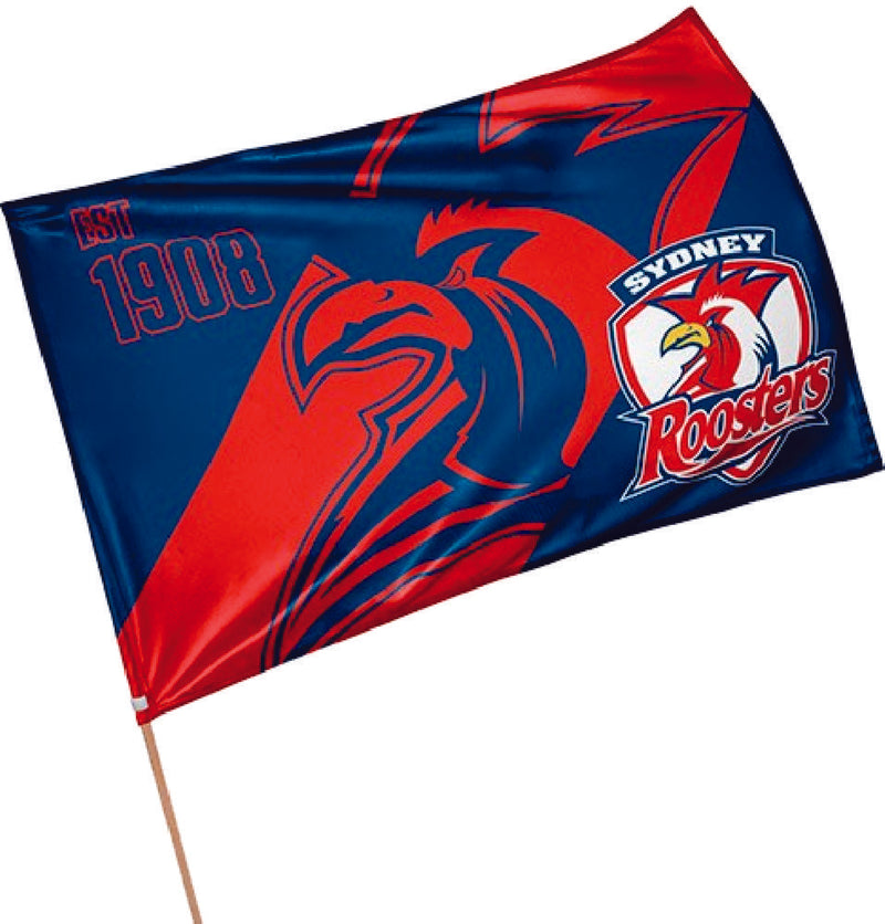 NRL Game Day Team Flag Banner with Pole - Choose Team