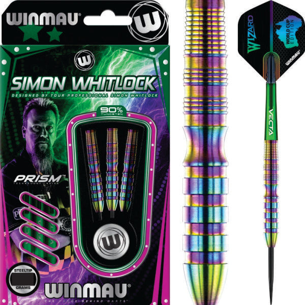 Winmau Simon Whitlock World Cup Edition Prism Darts 90% Tungsten Alloy 22-24g