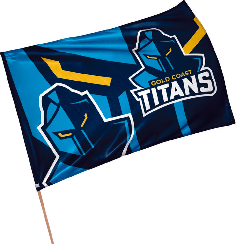 NRL Game Day Team Flag Banner with Pole - Choose Team