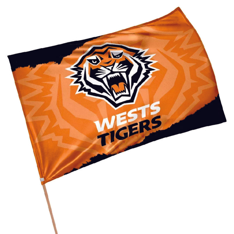 NRL Game Day Team Flag Banner with Pole - Choose Team