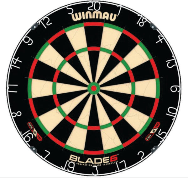 Winmau Blade 6 Dartboard + Blade 6 Surround + Plasma Light + 6 Darts