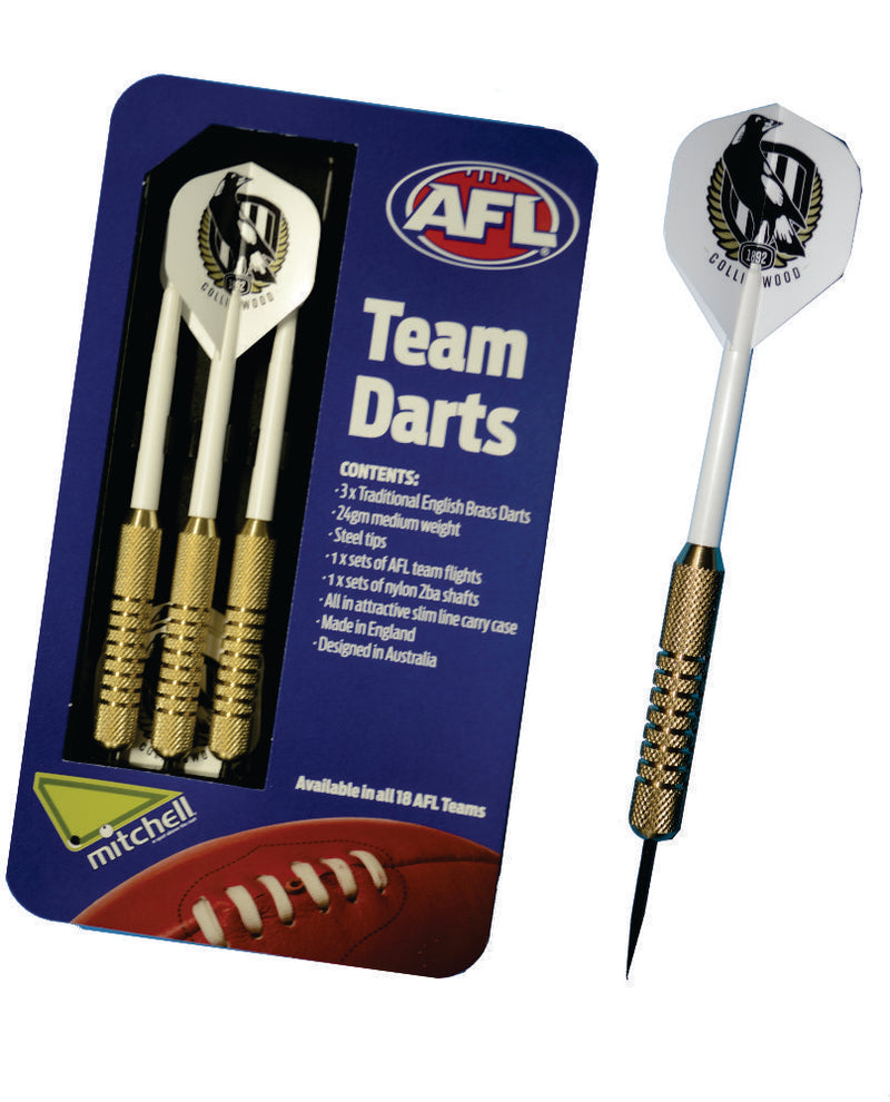Collingwood AFL Set of 3 English Brass Dart