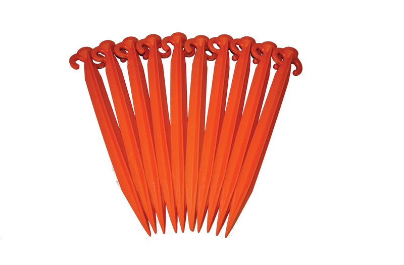 Tent Pegs 10 x 490mm Orange Sand Soft Soil Camping Pegs Tent Pegs 10 x 490mm Orange Sand Soft Soil Camping Pegs Camping Leisure Supplies