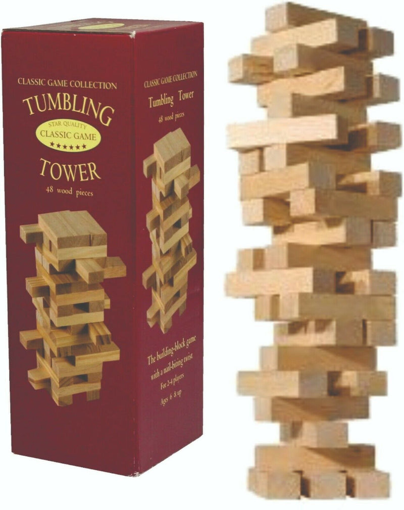 Tumbling Tower Classic Games 48 Wooden Pieces Tumbling Tower Classic Games 48 Wooden Pieces Camping Leisure Supplies