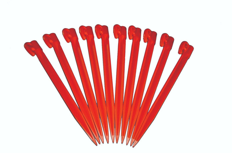 Pack of 10 300mm Orange Sand Tent Stakes Pegs Pack of 10 300mm Orange Sand Tent Stakes Pegs Camping Leisure Supplies