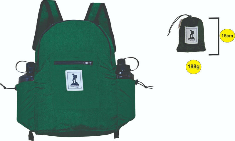 Back Pack Ultra Lite Compact Made from Parachute Material Dark Green Back Pack Ultra Lite Compact Made from Parachute Material Dark Green Camping Leisure Supplies