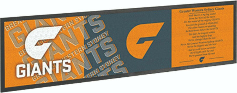 GWS Giants AFL Bar Runner GWS Giants AFL Bar Runner Camping Leisure Supplies