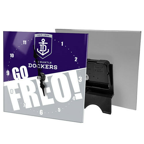 Fremantle Dockers AFL Mini Glass Desk Clock Fremantle Dockers AFL Mini Glass Desk Clock Camping Leisure Supplies