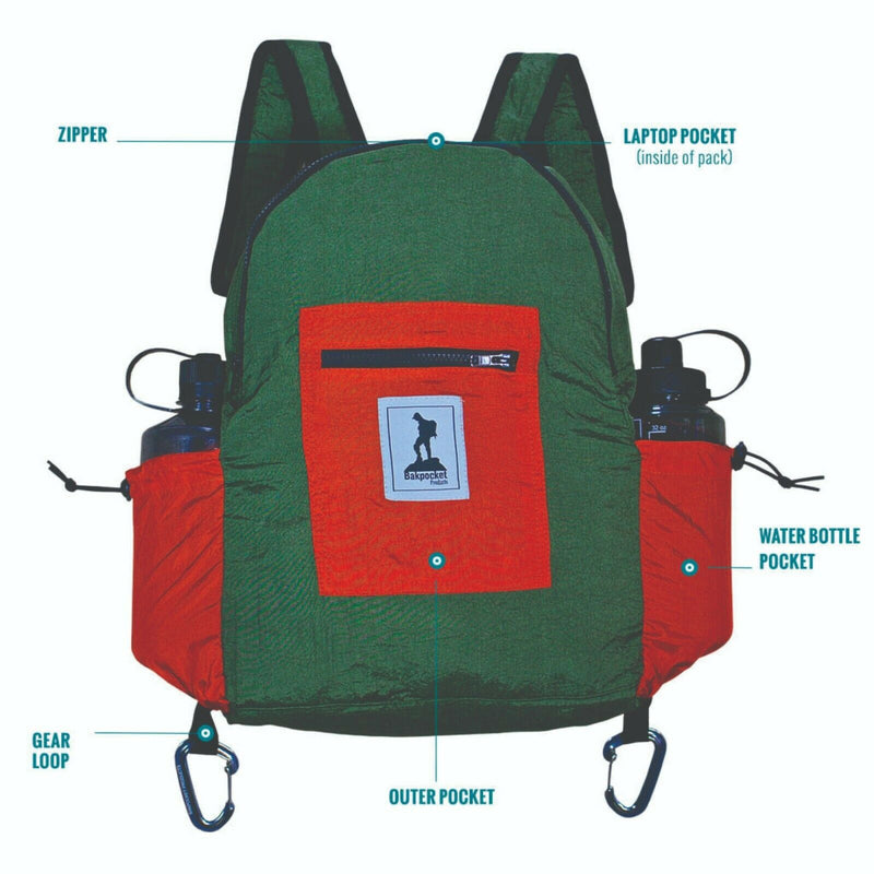 Back Pack Ultra Lite Compact Made from Parachute Material Dark Green Back Pack Ultra Lite Compact Made from Parachute Material Dark Green Camping Leisure Supplies