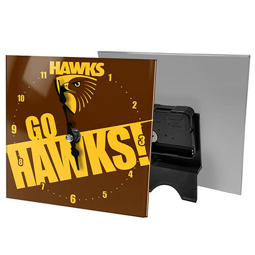 Hawthorn Hawks AFL Mini Glass Desk Clock Hawthorn Hawks AFL Mini Glass Desk Clock Camping Leisure Supplies