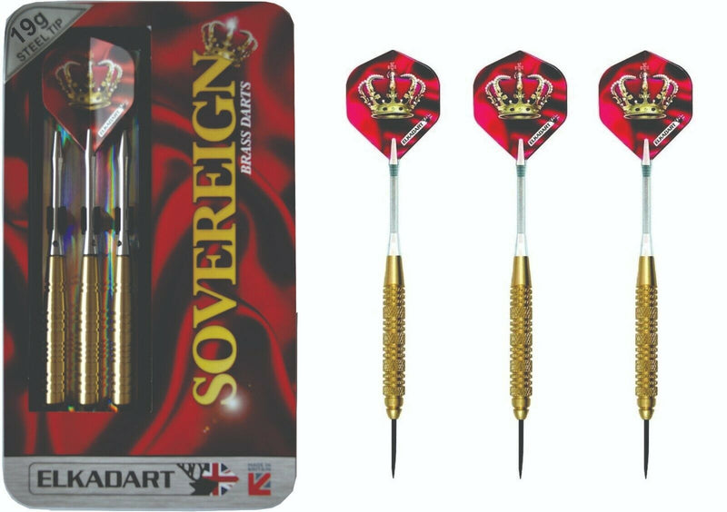 Elkadart Sovereign 19g Brass Darts Steel Tip Elkadart Sovereign 19g Brass Darts Steel Tip Camping Leisure Supplies