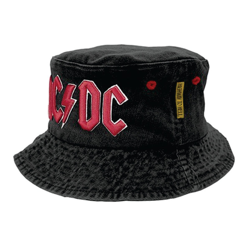 ACDC Embroidered Logo Cotton Bucket Hat ACDC Embroidered Logo Cotton Bucket Hat Camping Leisure Supplies