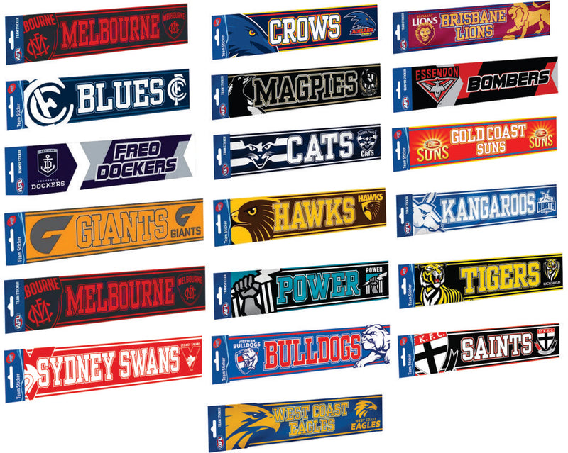 AFL Team Bumper Stickers AFL Team Bumper Stickers Camping Leisure Supplies