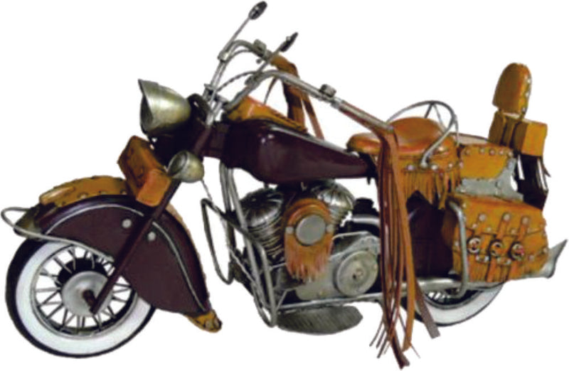 Classic Motorbike With Leatherette Handles Hand Made and Hand Painted Camping Leisure Supplies