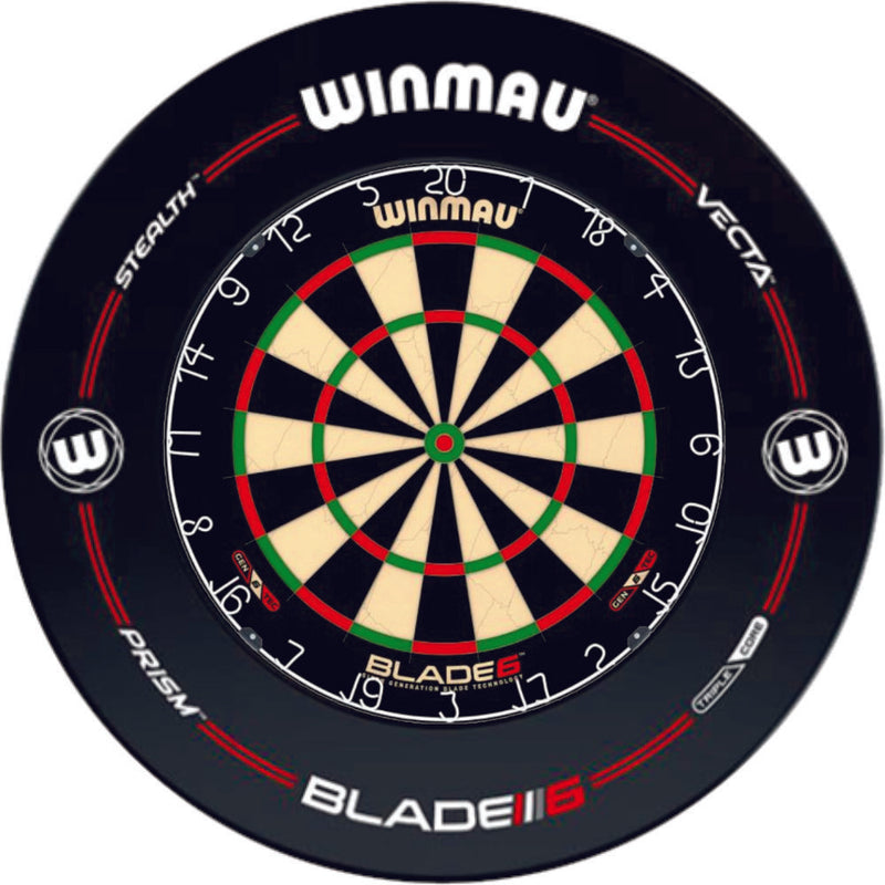 Winmau 6 Dartboard with Blade 6 Surround Winmau Blade 6 Dartboard with Blade 6 Surround Camping Leisure Supplies