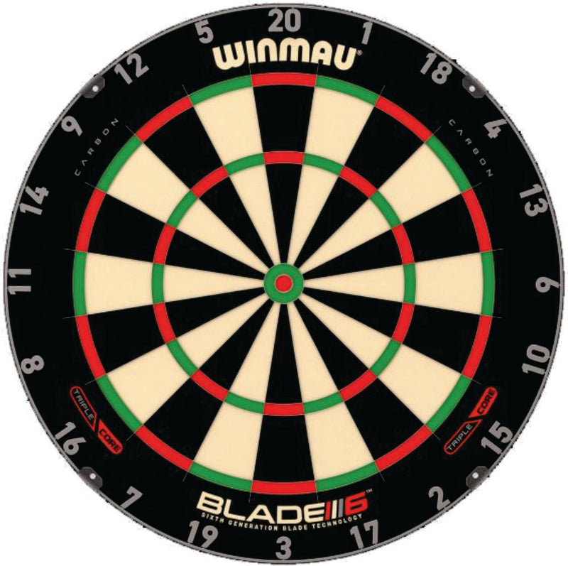 Winmau Professional Level Blade 6 Triple Core Dartboard with Rosewood Cabinet Camping Leisure Supplies