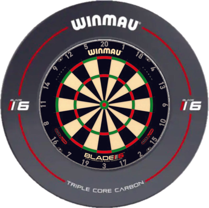 Winmau Blade 6 Triple Core Dartboard With Blade 6 Grey Surround Camping Leisure Supplies