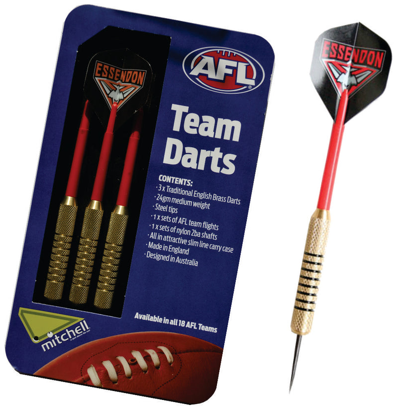 Essendon AFL Set of 3 Traditional English Brass Darts Essendon AFL Set of 3 Traditional English Brass Darts Camping Leisure Supplies