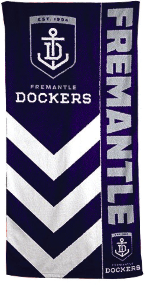 Fremantle Dockers AFL Beach Towel Fremantle Dockers AFL Beach Towel Camping Leisure Supplies