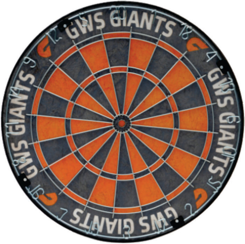 GWS Giants AFL Dartboard GWS Giants AFL Dartboard Camping Leisure Supplies