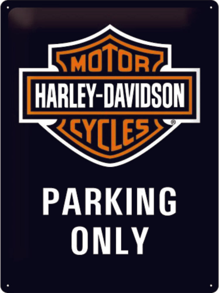 Harley Davidson Parking Only Large Tin Sign Nostalgic-Art Camping Leisure Supplies