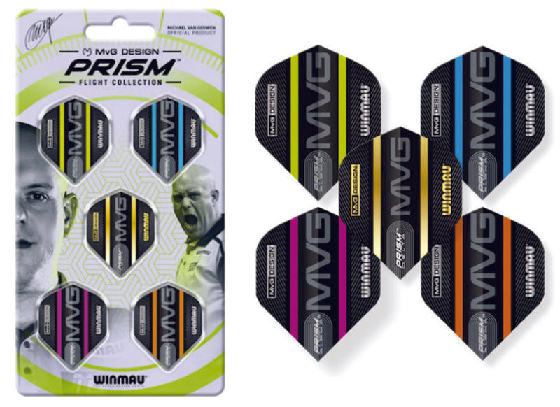 Winmau MVG Prism Flight Collection Set of Five Dart Flight Collections Camping Leisure Supplies