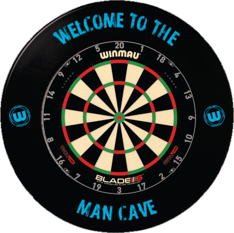 Winmau Professional Level Blade 6 Triple Core Dartboard with Mancave Surround Camping Leisure Supplies
