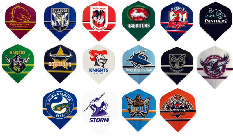 NRL Dart Flight Set of 3 Flights Choose Your Team NRL Dart Flight Set of 3 Flights Choose Your Team Camping Leisure Supplies