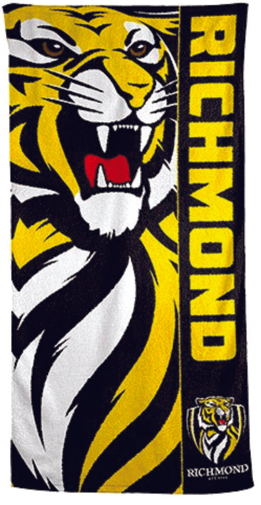 Richmond Tigers AFL Beach Towel Richmond Tigers AFL Beach Towel Camping Leisure Supplies