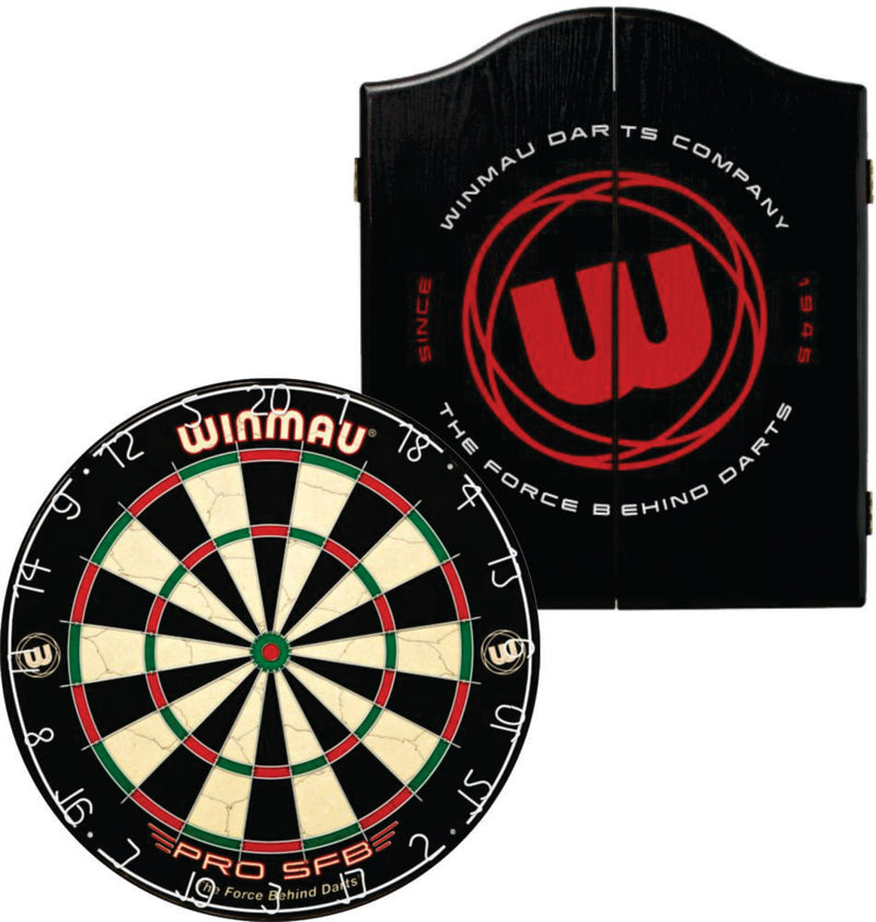 Winmau SFB Professional Dartboard Set with Roundel Cabinet Winmau SFB Professional Dartboard Set with Roundel Cabinet Camping Leisure Supplies