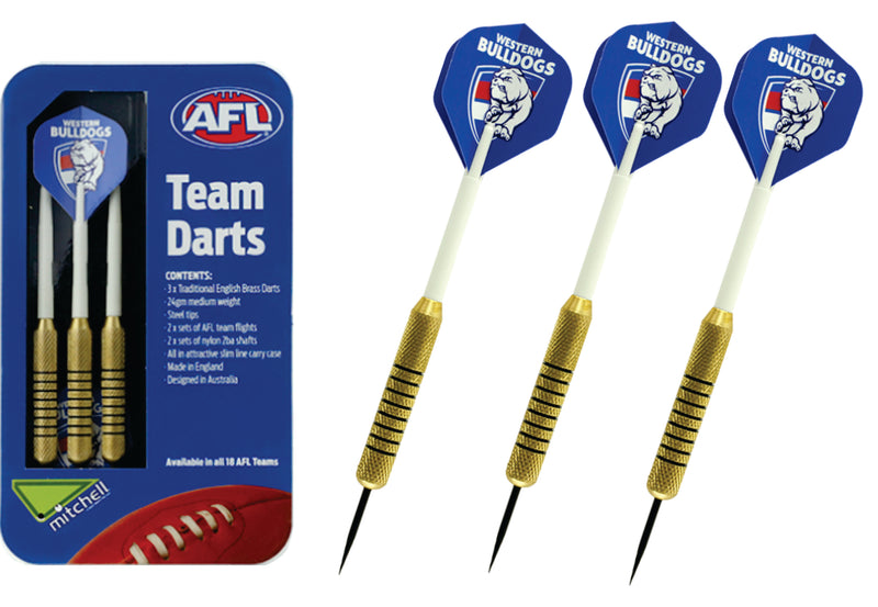 Western Bulldogs AFL Set of 3 English Brass Darts Western Bulldogs AFL Set of 3 English Brass Darts Camping Leisure Supplies