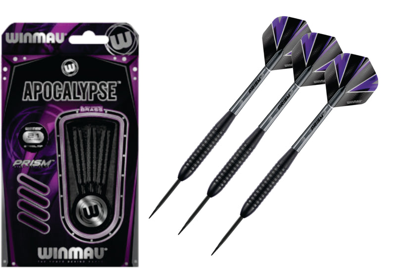 Winmau Apocalypse 21g Brass Black Darts Winmau Apocalypse 21g Brass Black Darts Camping Leisure Supplies