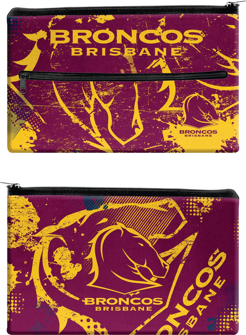 Brisbane Broncos NRL Neoprene Pencil Case Brisbane Broncos NRL Neoprene Pencil Case Camping Leisure Supplies