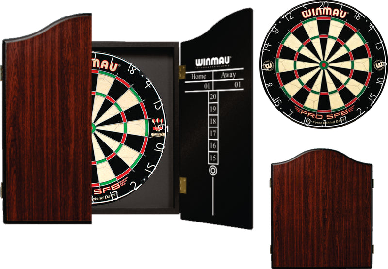 Winmau Pro SFB Dartboard Set with Rosewood Cabinet Winmau Pro SFB Dartboard Set with Rosewood Cabinet Camping Leisure Supplies